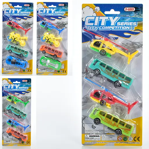 Набор транспорта, 9 см, 4 шт., L778-8-10 (В ассортименте) - фото 2