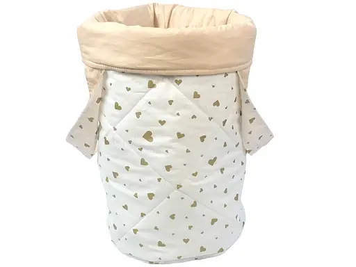 Корзина для игрушек Moontime "Сердечки золотые" - фото 1