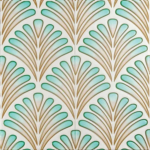 Панель стеновая 3D 680х680х4мм Коричнево-зеленый узор SW-00001988 - фото 1