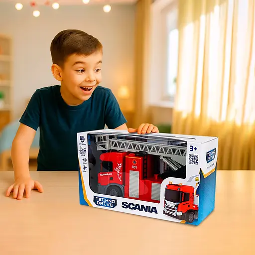 Автомодель TechnoDrive Big Truck Пожарная машина Scania (6407KS) - фото 13