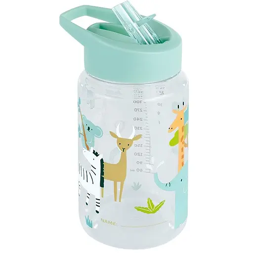 Поильник-непроливайка Miniland Jungle Bottle с трубочкой 450 мл (89622)