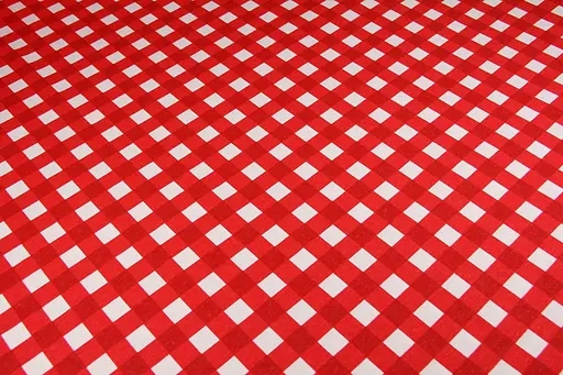 Тканина з тефлоновим просоченням з принтом Клітинка (від 1 м) Червоний - фото 3