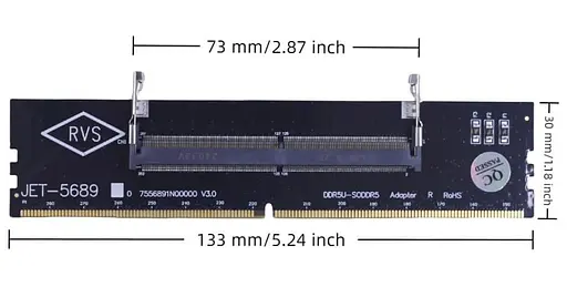 Конвертер Dynamode DDR5 Laptop SO-DIMM to Desktop DIMM RAM Memory - фото 5