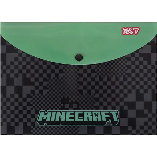 Папка-конверт Yes Minecraft Creeper B5 на кнопке (492341)