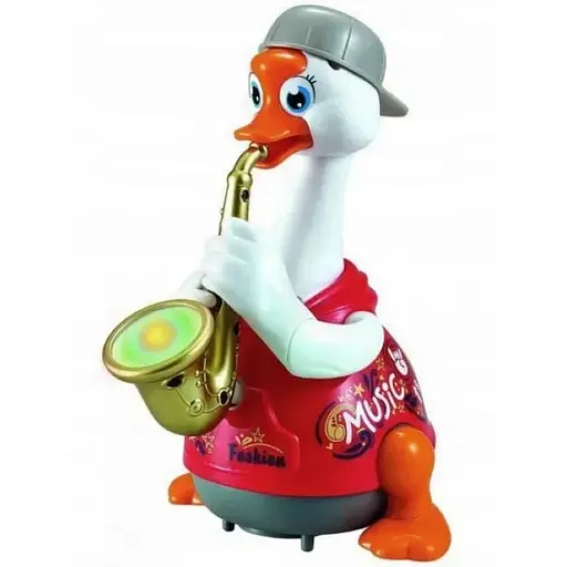 Гусь-саксофонист Hola Toys 6111-red Музыкальная игрушка Красный - фото 1