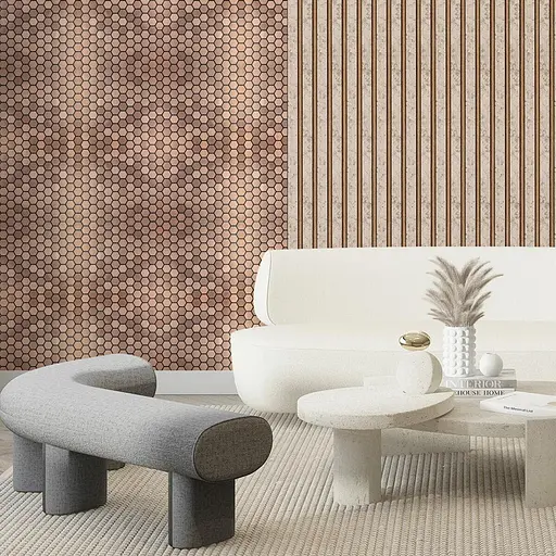 Самоклеящаяся алюминиевая плитка 300x300x3 мм Золотые соты SW-00001924 - фото 7