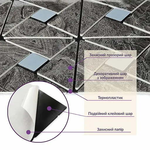 Самоклеющаяся PET мозаика 300х300х4мм SW-00002451 - фото 4