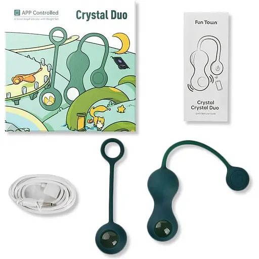 Набор вагинальных шариков Fun Town Crystal Duo - фото 4