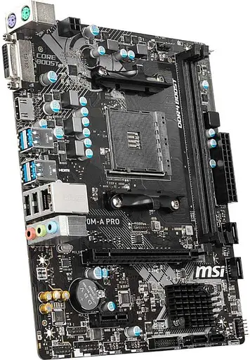 Материнская плата MSI A320M-A Pro (A320M-A Pro) (Socket AM4, AMD A320, Micro-ATX) Б/у - фото 3