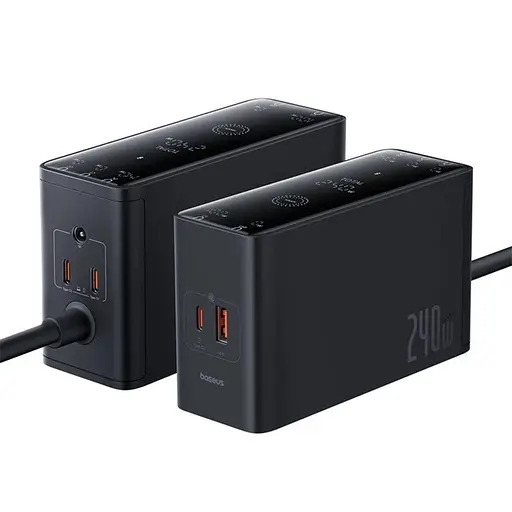 Зарядное устройство для Baseus Digital Fast GaN Charger 240W 3C+U+DC (P10163901113-00) умный с APP - фото 7