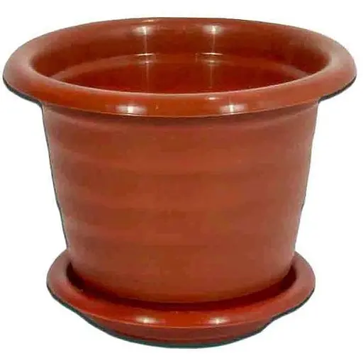 Горщик для квітів з підставкою круглий діаметр 16 см 2 л - фото 1
