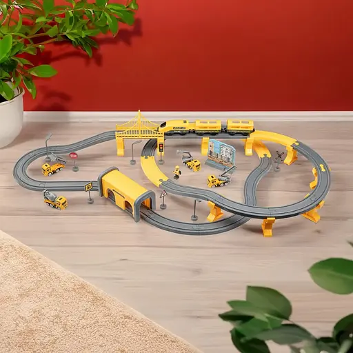 Ігровий набір Otamanko Мандрівний Експрес жовтий 92 деталі - фото 7