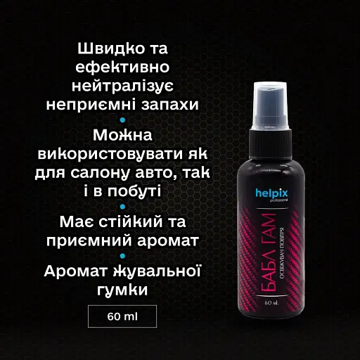 Ароматизатор салона авто  Helpix Bubble Gum 60 мл - фото 2