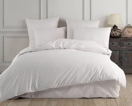 Постільна білизна Charlotte Stone Сатин-Stripe / простирадло на резинці Cotton Shine pbe0052107 - фото 1