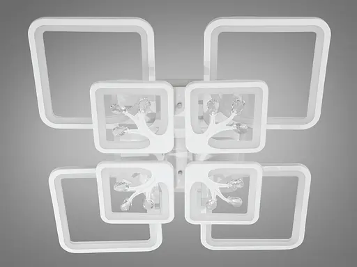 Біла LED люстра в дитячу з диммером і підсвічуванням, 190W - фото 4