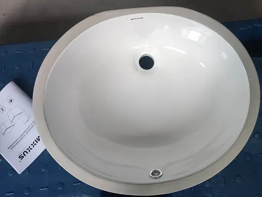 Умивальник врізний під стільницю Mixxus Premium Topper-1701 495x405x205 мм з переливом MP6568, Білий - фото 10