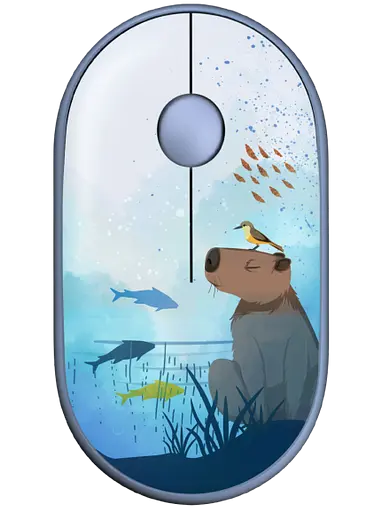 Мышь беспроводная 2E MF300 Capybara Blue (2E-MF300WCAPIBARABL)