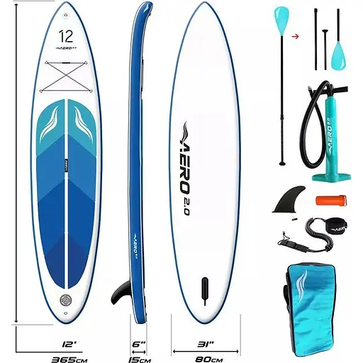 Надувная SUP-доска AERO Board 2.0 12'0" Blue Ocean [140357] - фото 4