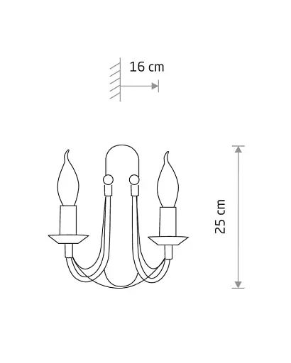 Бра, настінний світильник Nowodvorski 203 Ares E14 2x10W IP20 чорний із золотою патиною - фото 2