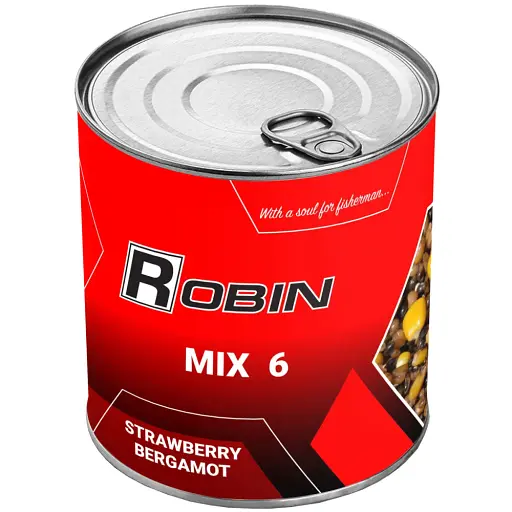 Зернова суміш Robin Мікс 6-ти Зерен Полуниця Бергамот 900 мл (з/б)