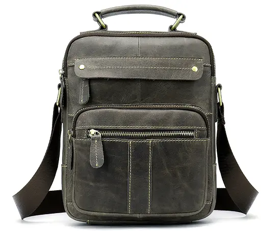 Сумка чоловіча вертикальна шкіряна Vintage 27х21х6 см sum0028947 - фото 1