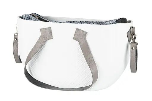 Сумка MyMia ручки кожа, коврик, ремни для коляски, бело-серый Nuvita det0018679 - фото 4