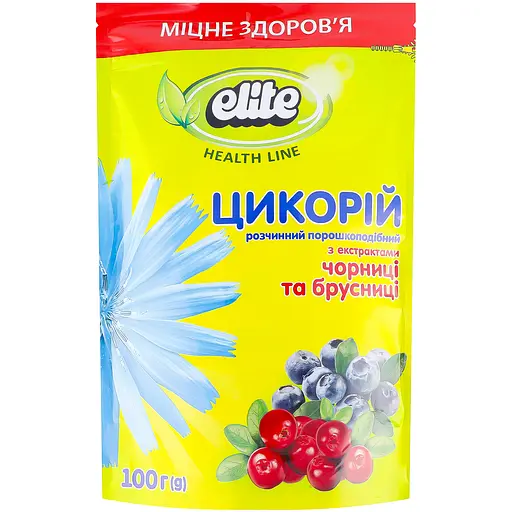 Цикорій Elite розчинний з екстрактами чорниці та брусниці 100 г