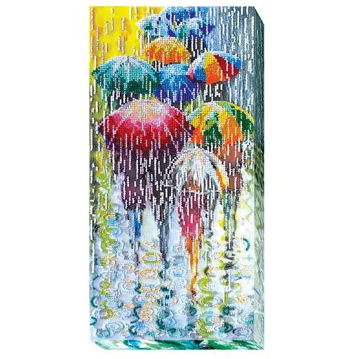 Набор для вышивки бисером "Веселые зонтики" AB-434 40х20 см