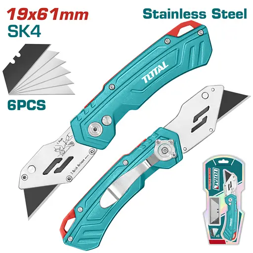 Ніж TOTAL THT5136288 висувне лезо 61x19мм, довжина 180мм