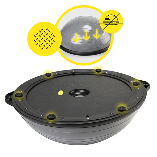 Балансировочная платформа (полусфера) Cornix Bosu Ball 58 см с эспандерами Grey XR-0455 - фото 2