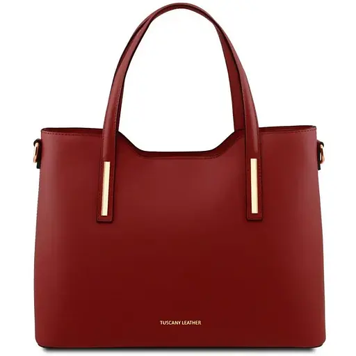 Кожаная женская сумка Tuscany 37.5х27.5х16.5 см sum0026404 - фото 1