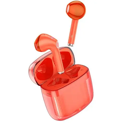 Навушники Bluetooth Hoco EW15 TWS Clear Explore Edition | BT5.1, 30/300mAh, 4h | red