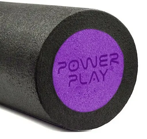 Массажный ролик (роллер) гладкий PowerPlay 4021 Fitness Roller Черно-фиолетовый 30x15 см (PP_4021_BL/Purple_(30*15)) - фото 6