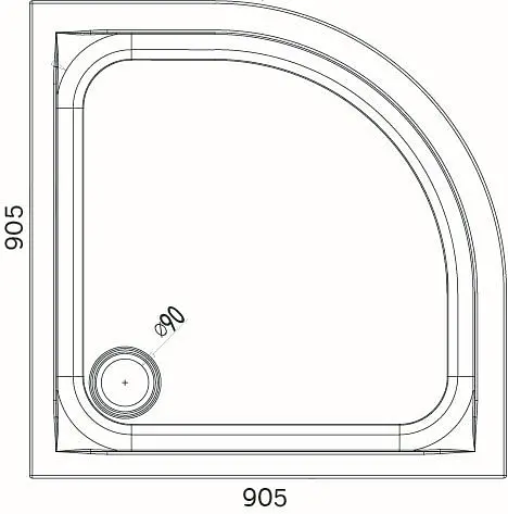 Душевой поддон AM.PM Bliss Solo Slide 90x90 W56T-315-090W - фото 3