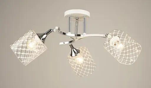 Люстра стельова Sirius B N4513/3 WT+CH з поворотнім механізмом