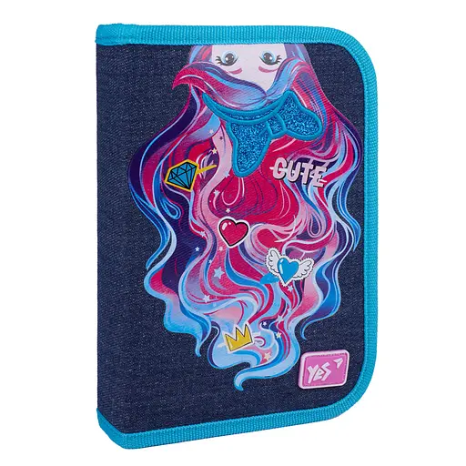 Шкільний пенал твердий одинарний з двома клапанами Yes Caramel Girl HP-04 - фото 1