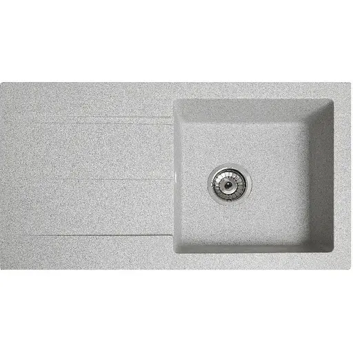 Гранітна кухонна мийка Romzha Quadro Seda (601) з крилом - фото 1