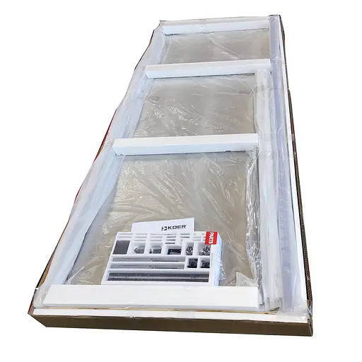 Дверь в нишу Koer SR SD05-140x200-TR-01 прозрачное стекло Easy Clean 6 мм, хром KR5406, универсальная, прозрачная, хром - фото 7