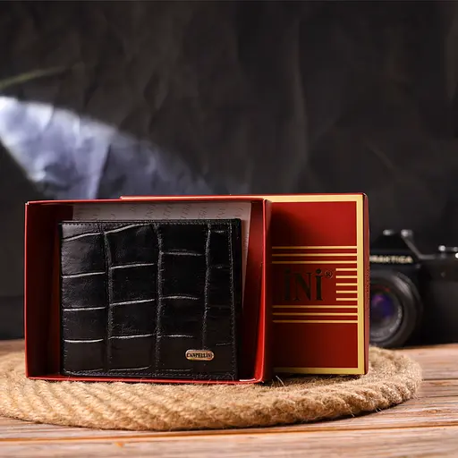 Чоловічий шкіряний гаманець Canpellini 11.5х9.8х1 см acs0025037 - фото 9