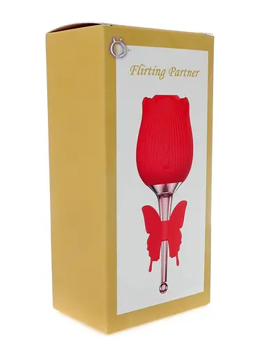 Вакуумный стимулятор клитора с вибрацией Boss Series Flirting Partner красный - фото 14