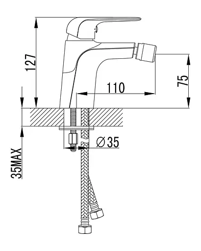 Смеситель для биде Imprese Nova Opava 40075 Хром - фото 2