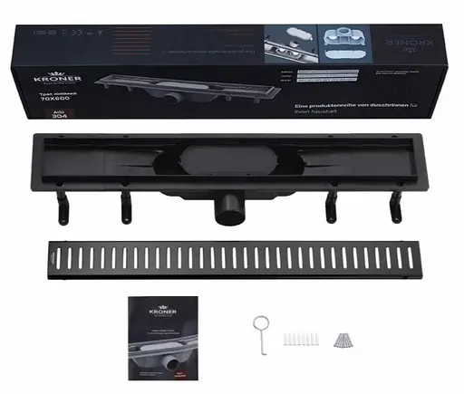 Линейный трап Kroner KRP Harz SCH60 Sektion Schwarz с сухим затвором (CV029588) - фото 4