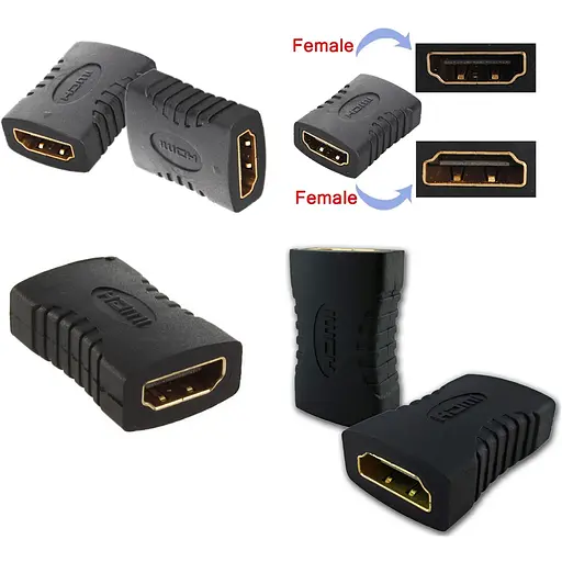 Переходник HDMI AF AF черный