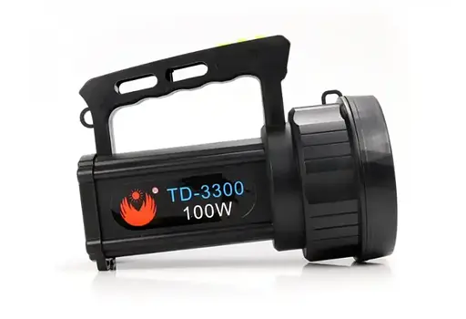 Мощный светодиодный фонарь аккумуляторный прожектор TD-3300 переносной фонарь для охраны - фото 6