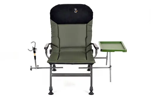 Крісло рибальське M-Elektrostatyk new весна 2021 FK5 ST/P NN розкладне столиком та тримачем вудки - фото 6