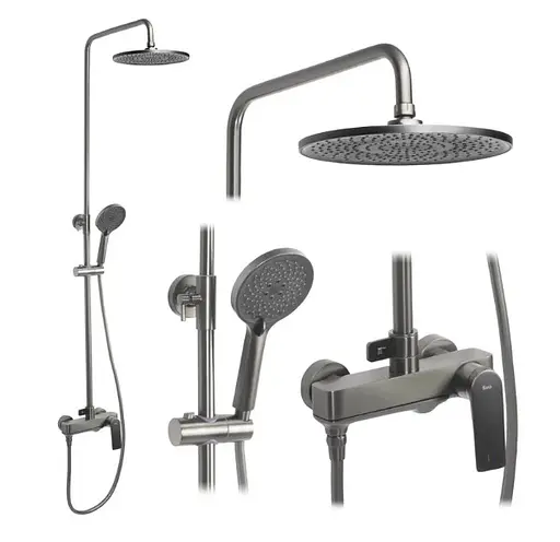 Душова система Rea Avalon tytan графіт із виливом REA-P2401, Графіт - фото 3