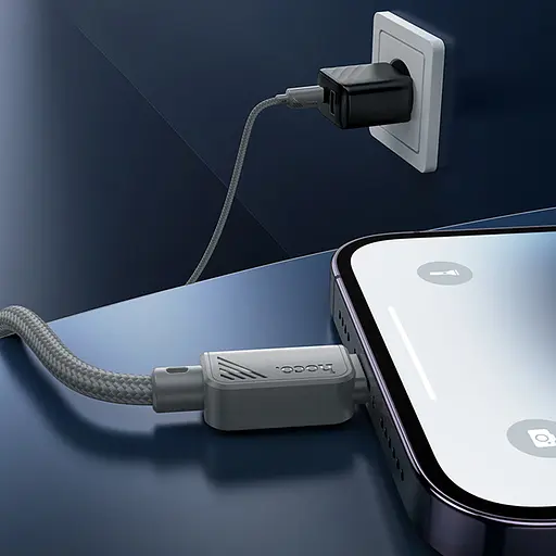 Дата кабель Hoco X113 Beneficio USB to Type-C (1m) Gray - фото 3
