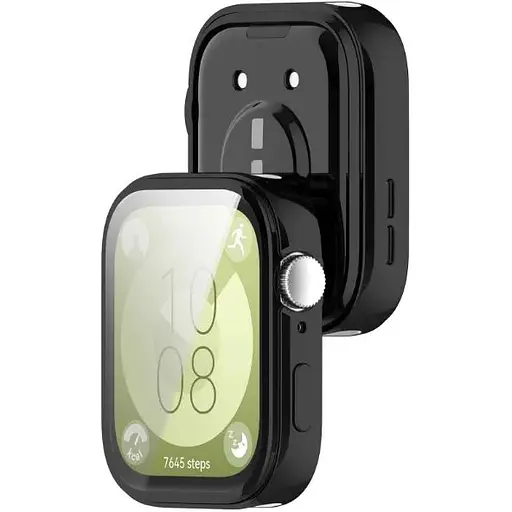 Чехол-накладка DK для Huawei Watch Fit 3 Silicone Face Case (black) - фото 2