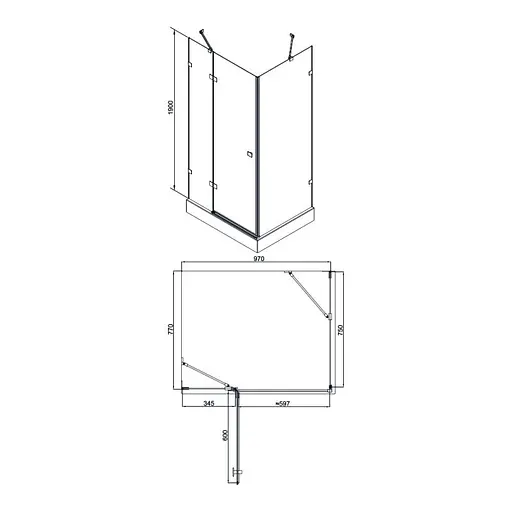 Душевая кабина Qtap Capricorn CRM1018RC6 Clear, прозрачный, хром - фото 2