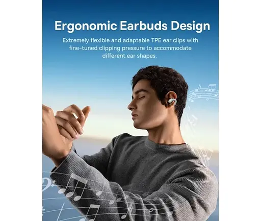 Навушники бездротові Baseus AirGo 1 Ring Open-Ear TWS Earbuds білі A00069201223-00 - фото 7